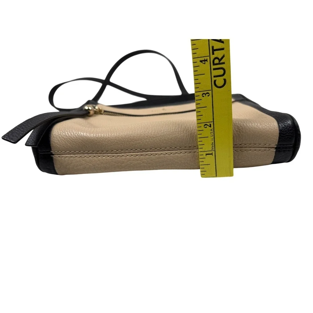 Kate Spade New York Colorblock Crossbody, Taupe and Black, 100% Cow Leather